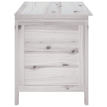 vidaXL Μπαούλο Αποθ. Κήπου Λευκό 99x49,5x58,5cm Μασίφ Ξύλο Ελάτης 1 τεμ.