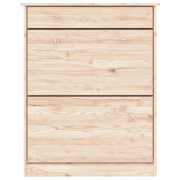 vidaXL Παπουτσοθήκη ALTA 77x35x96cm από Μασίφ Ξύλο Πεύκου