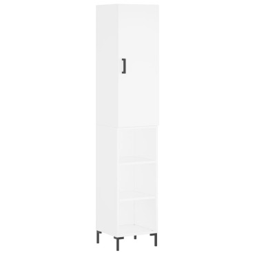 vidaXL Ντουλάπι Λευκό 34,5x34x180cm από Επεξεργασμένο Ξύλο 1 τεμ.