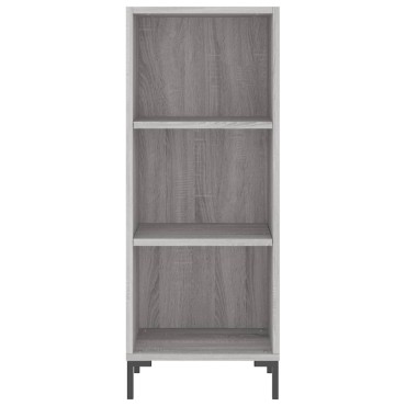 vidaXL Μπουφές Sonoma Γκρι 34,5x34x180cm από Επεξεργασμένο Ξύλο 1 τεμ.