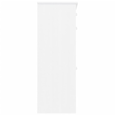 vidaXL Παπουτσοθήκη ALTA Λευκή 77x35x96cm από Μασίφ Ξύλο Πεύκου