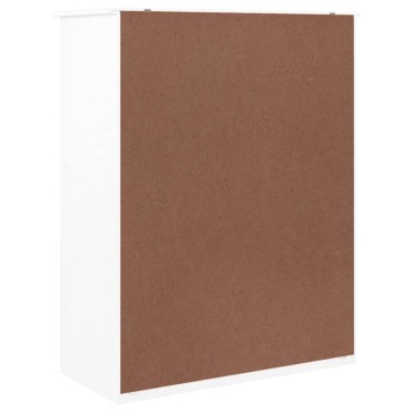 vidaXL Παπουτσοθήκη ALTA Λευκή 77x35x96cm από Μασίφ Ξύλο Πεύκου