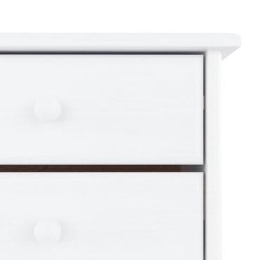 vidaXL Παπουτσοθήκη ALTA Λευκή 77x35x96cm από Μασίφ Ξύλο Πεύκου