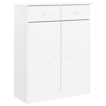 vidaXL Παπουτσοθήκη ALTA Λευκή 77x35x96cm από Μασίφ Ξύλο Πεύκου