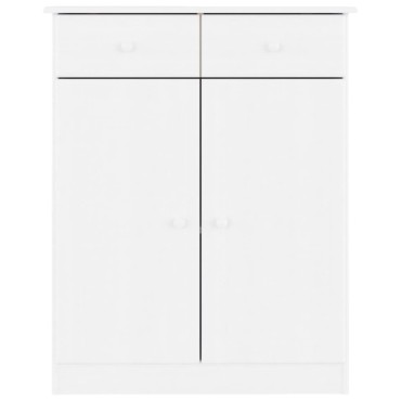 vidaXL Παπουτσοθήκη ALTA Λευκή 77x35x96cm από Μασίφ Ξύλο Πεύκου