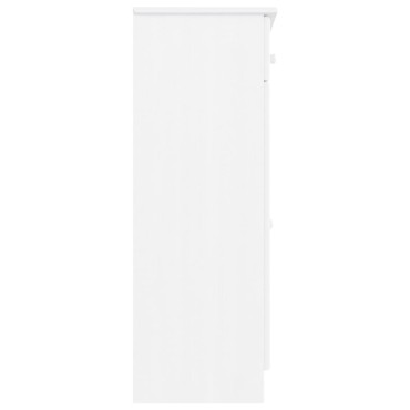 vidaXL Παπουτσοθήκη ALTA Λευκή 77x35x96cm από Μασίφ Ξύλο Πεύκου