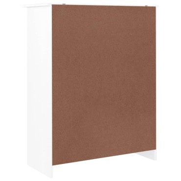 vidaXL Παπουτσοθήκη ALTA Λευκή 77x35x96cm από Μασίφ Ξύλο Πεύκου