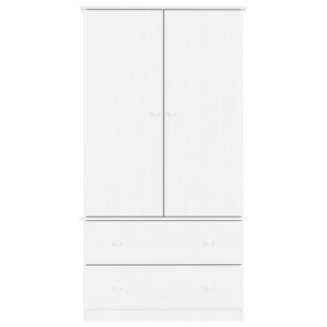 vidaXL Ντουλάπα ALTA Λευκή 90x55x170cm από Μασίφ Ξύλο Πεύκου 1 τεμ.