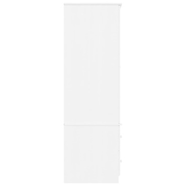 vidaXL Ντουλάπα ALTA Λευκή 90x55x170cm από Μασίφ Ξύλο Πεύκου 1 τεμ.