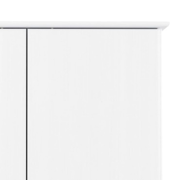 vidaXL Ντουλάπα ALTA Λευκή 90x55x170cm από Μασίφ Ξύλο Πεύκου 1 τεμ.