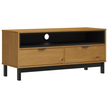 vidaXL Έπιπλο Τηλεόρασης FLAM 110x40x50cm από Μασίφ Ξύλο Πεύκου