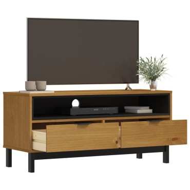 vidaXL Έπιπλο Τηλεόρασης FLAM 110x40x50cm από Μασίφ Ξύλο Πεύκου