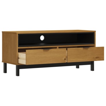 vidaXL Έπιπλο Τηλεόρασης FLAM 110x40x50cm από Μασίφ Ξύλο Πεύκου