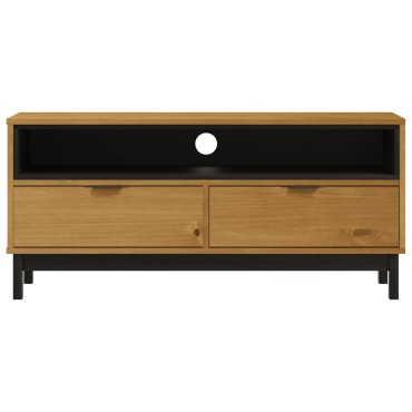 vidaXL Έπιπλο Τηλεόρασης FLAM 110x40x50cm από Μασίφ Ξύλο Πεύκου
