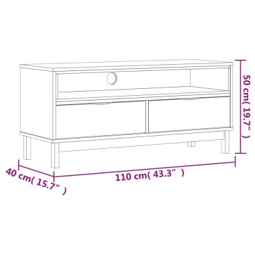 vidaXL Έπιπλο Τηλεόρασης FLAM 110x40x50cm από Μασίφ Ξύλο Πεύκου