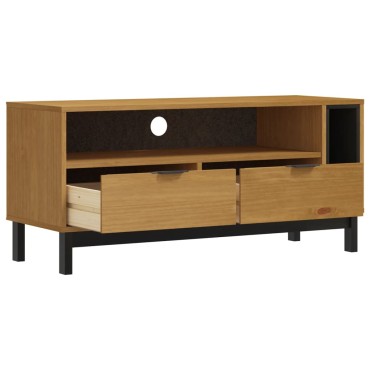 vidaXL Έπιπλο Τηλεόρασης FLAM 110x40x50cm από Μασίφ Ξύλο Πεύκου