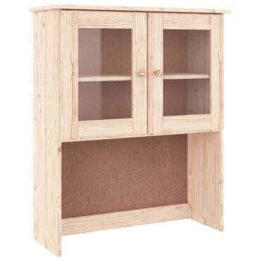 vidaXL Πάνω Ντουλάπι-Βιτρίνα ALTA 77x30x92cm από Μασίφ Ξύλο Πεύκου 1 τεμ.