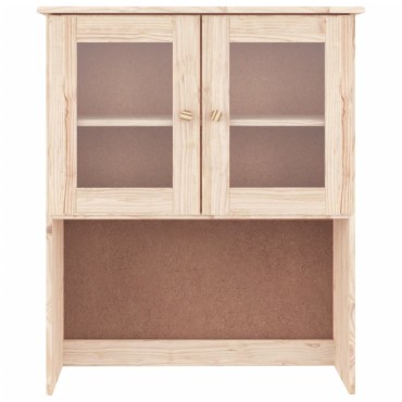 vidaXL Πάνω Ντουλάπι-Βιτρίνα ALTA 77x30x92cm από Μασίφ Ξύλο Πεύκου 1 τεμ.