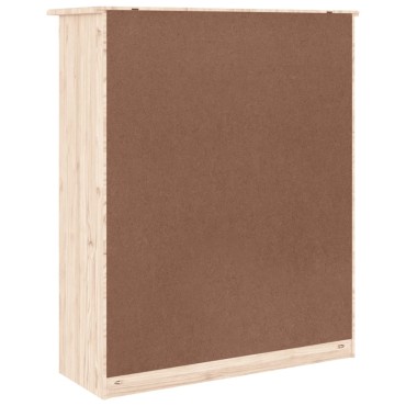 vidaXL Πάνω Ντουλάπι-Βιτρίνα ALTA 77x30x92cm από Μασίφ Ξύλο Πεύκου 1 τεμ.