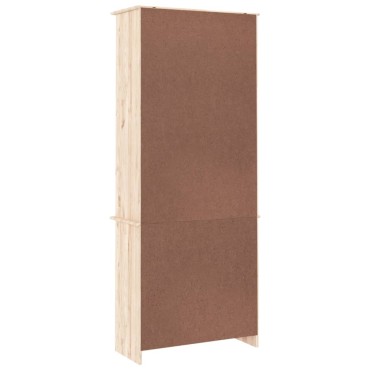 vidaXL Βιτρίνα Γυάλινη ALTA 77x35x186,5cm από Μασίφ Ξύλο Πεύκου 1 τεμ.