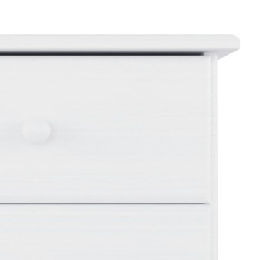vidaXL Συρταριέρα ALTA Λευκή 77x35x73cm από Μασίφ Ξύλο Πεύκου 1 τεμ.
