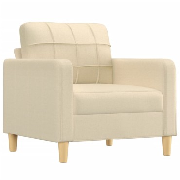vidaXL Πολυθρόνα Κρεμ Υφασμάτινη 78x77x80cm 1 τεμ. Γωνιακός