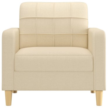 vidaXL Πολυθρόνα Κρεμ Υφασμάτινη 78x77x80cm 1 τεμ. Γωνιακός