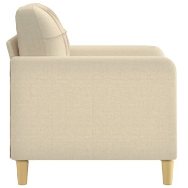 vidaXL Πολυθρόνα Κρεμ Υφασμάτινη 78x77x80cm 1 τεμ. Γωνιακός
