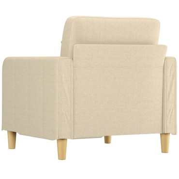 vidaXL Πολυθρόνα Κρεμ Υφασμάτινη 78x77x80cm 1 τεμ. Γωνιακός
