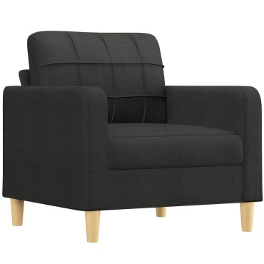 vidaXL Πολυθρόνα Μαύρη από Ύφασμα 78x77x80cm 1 τεμ. Γωνιακός