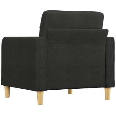 vidaXL Πολυθρόνα Μαύρη από Ύφασμα 78x77x80cm 1 τεμ. Γωνιακός