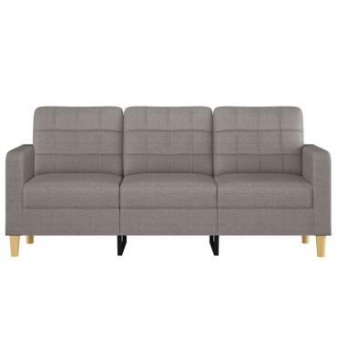 vidaXL Καναπές Τριθέσιος Taupe Υφασμάτινος 198x77x80cm 1 τεμ.