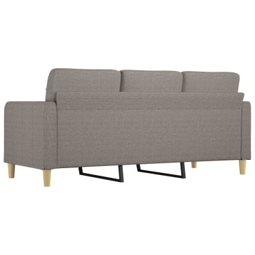 vidaXL Καναπές Τριθέσιος Taupe Υφασμάτινος 198x77x80cm 1 τεμ.