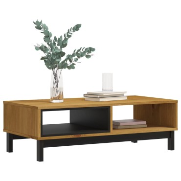 vidaXL Τραπεζάκι Σαλονιού FLAM 100x50x32,5cm από Μασίφ Ξύλο Πεύκου 1 τεμ.