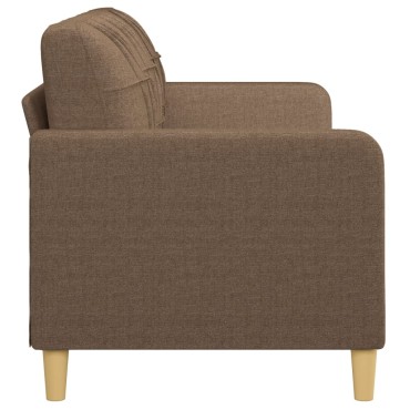 vidaXL Καναπές Τριθέσιος Καφέ Υφασμάτινος 198x77x80cm 1 τεμ.