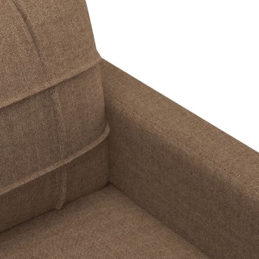 vidaXL Καναπές Τριθέσιος Καφέ Υφασμάτινος 198x77x80cm 1 τεμ.