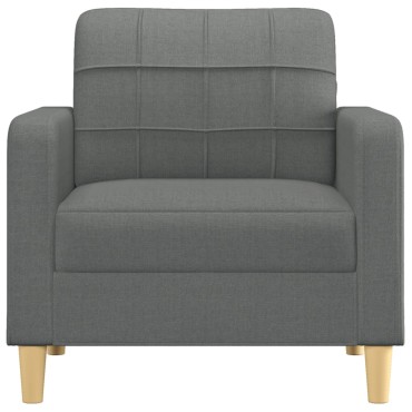 vidaXL Πολυθρόνα Σκούρο Γκρι Υφασμάτινη 78x77x80cm 1 τεμ. Γωνιακός