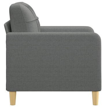 vidaXL Πολυθρόνα Σκούρο Γκρι Υφασμάτινη 78x77x80cm 1 τεμ. Γωνιακός