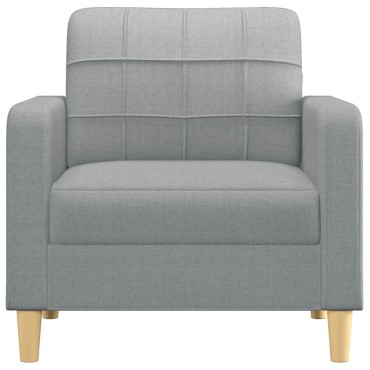 vidaXL Πολυθρόνα Ανοιχτό Γκρι Υφασμάτινη 78x77x80cm 1 τεμ. Γωνιακός