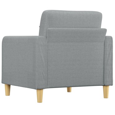 vidaXL Πολυθρόνα Ανοιχτό Γκρι Υφασμάτινη 78x77x80cm 1 τεμ. Γωνιακός