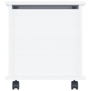 vidaXL Μπαούλο με Ρόδες ALTA Λευκό 73x39,5x43cm Μασίφ Ξύλο Πεύκου 1 τεμ.