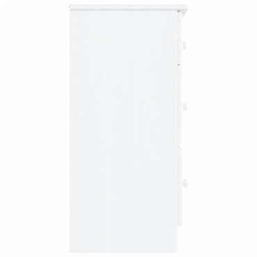 vidaXL Συρταριέρα ALTA Λευκή 112x35x73cm από Μασίφ Ξύλο Πεύκου 1 τεμ.