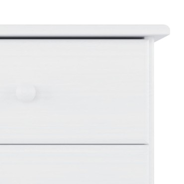 vidaXL Συρταριέρα ALTA Λευκή 112x35x73cm από Μασίφ Ξύλο Πεύκου 1 τεμ.