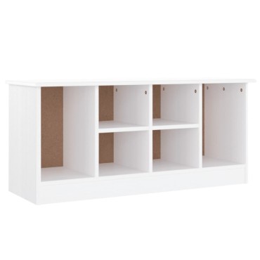 vidaXL Παπουτσοθήκη ALTA Λευκή 100x35x45cm από Μασίφ Ξύλο Πεύκου 1 τεμ.