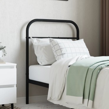 vidaXL Κεφαλάρι Μαύρο Μεταλλικό 80x3x100cm 1 τεμ.