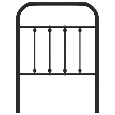 vidaXL Κεφαλάρι Μαύρο Μεταλλικό 80x3x100cm 1 τεμ.