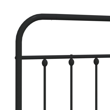 vidaXL Κεφαλάρι Μαύρο Μεταλλικό 80x3x100cm 1 τεμ.