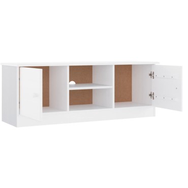 vidaXL Έπιπλο Τηλεόρασης ALTA Λευκό 112x35x41cm από Μασίφ Ξύλο Πεύκου