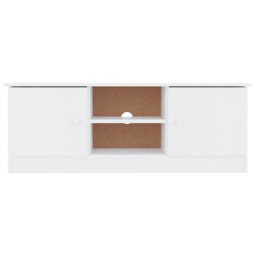 vidaXL Έπιπλο Τηλεόρασης ALTA Λευκό 112x35x41cm από Μασίφ Ξύλο Πεύκου