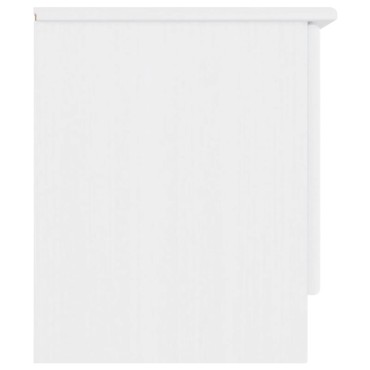 vidaXL Έπιπλο Τηλεόρασης ALTA Λευκό 112x35x41cm από Μασίφ Ξύλο Πεύκου